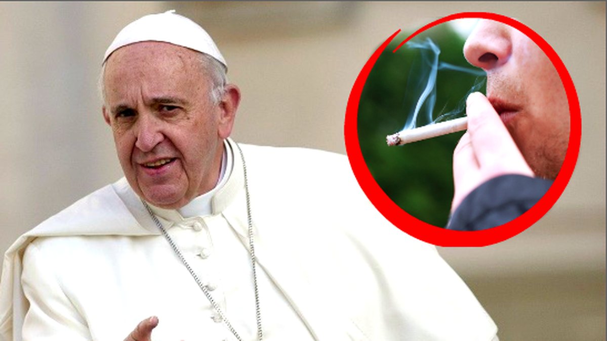 Påve Franciskus inför rökförbud i Vatikanstaten.
